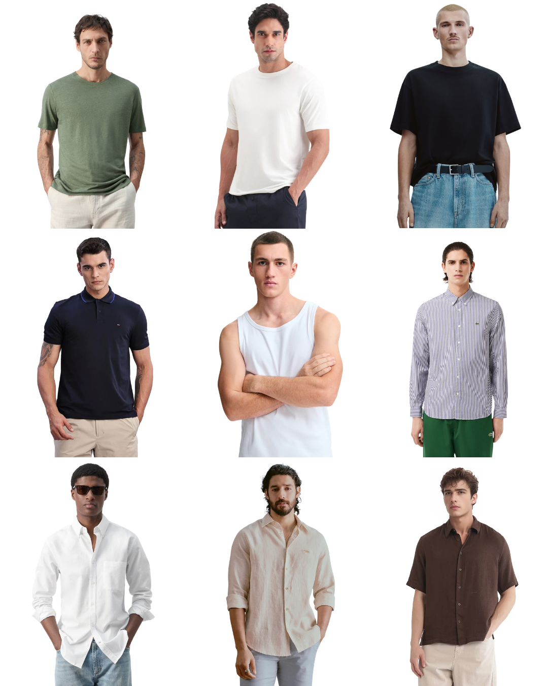 Essential tops for men's capsule wardrobe